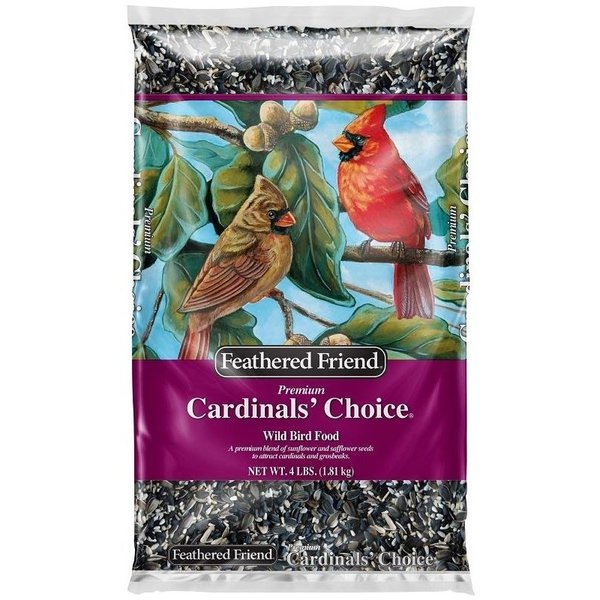 Feathered Friend Cardinal's Choice Series Wild Bird Food, Premium, 4 lb Bag 14173